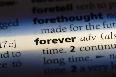 sonsuza kadar tek kelimeyle bir sözlük. sonsuza dek kavramı