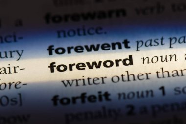 Önsöz Word'de bir sözlük. Önsöz kavramı