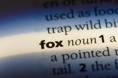bir sözlüğü'ndeki sözcüğü tilki. Fox kavramı