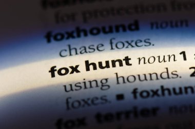 Fox bir sözlükte kelime avı. tilki avı kavramı