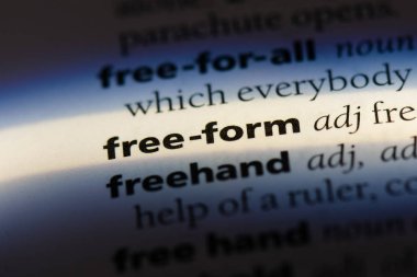 serbest form Word'de bir sözlük. serbest form kavramı