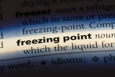 donma noktası Word'de bir sözlük. donma noktası kavramı