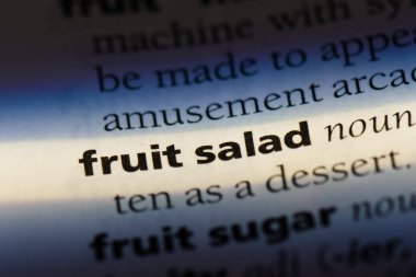 meyve salatası sözcük sözlüğe. meyve salatası kavramı