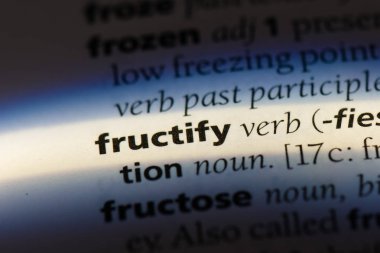 bir sözlüğü'ndeki sözcüğü fructify. kavram fructify
