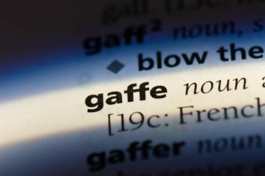 gaf Word'de bir sözlük. gaf kavramı