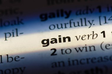 bir sözlüğü'ndeki sözcüğü kazanç. kavramı kazanmak