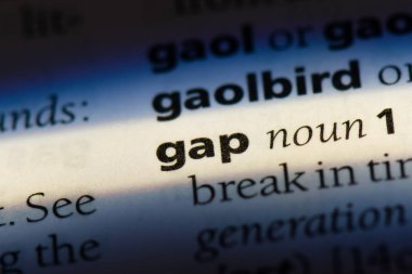 Gap Word'de bir sözlük. boşluk kavramı