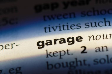Garaj Word'de bir sözlük. Garaj kavramı