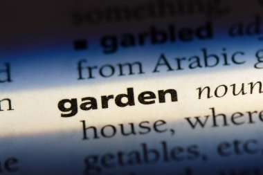 bir sözlüğü'ndeki Bahçe sözcüğü. Bahçe kavramı