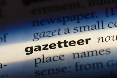 Gazetteer sözcük sözlüğe. Gazetteer kavramı
