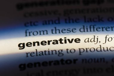 bir sözlüğü'ndeki generatif sözcüğü. generatif kavramı