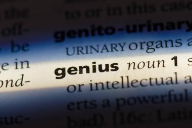 bir sözlüğü'ndeki dahi sözcüğü. dahi kavramı