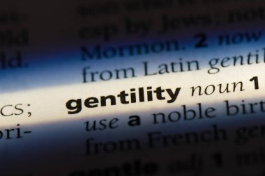 Kibarlık Word'de bir sözlük. Kibarlık kavramı