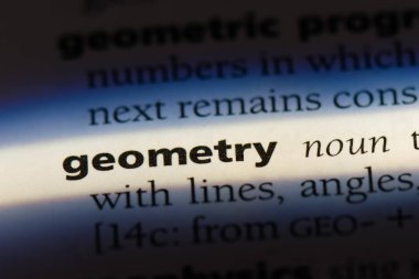bir sözlüğü'ndeki geometri sözcüğü. geometri kavramı