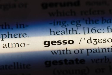 gesso sözcük sözlüğe. gesso kavramı