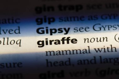 zürafa Word'de bir sözlük. zürafa kavramı