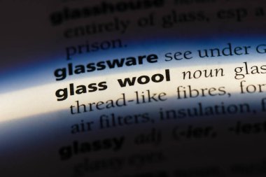 cam yünü Word'de bir sözlük. cam yünü kavramı