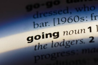 bir sözlüğü'ndeki sözcüğü gidiyor. gidiş kavramı