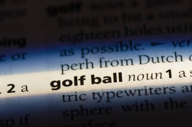 Golf topu bir sözlük tek kelimeyle. Golf topu kavramı