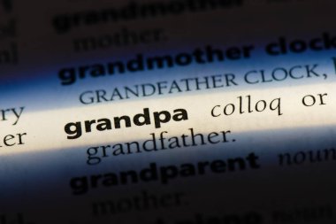 Büyükbaba Word'de bir sözlük. Büyükbaba kavramı