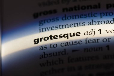 bir sözlük grotesk Word'de. grotesk kavramı