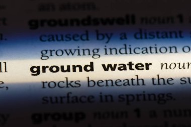 yeraltı suyu Word'de bir sözlük. yeraltı suyu kavramı