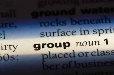Grup Word'de bir sözlük. Grup kavramı