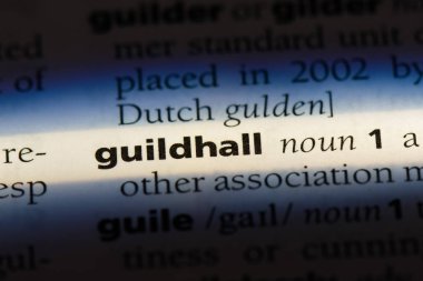 Guildhall Word'de bir sözlük. Guildhall kavramı