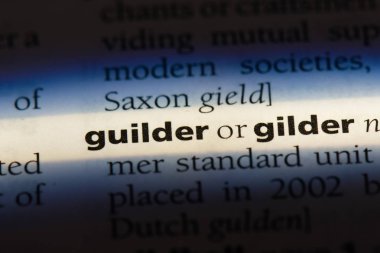 bir sözlüğü'ndeki Guilder sözcüğü. Guilder kavramı