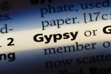 Çingene Word'de bir sözlük. Çingene kavramı