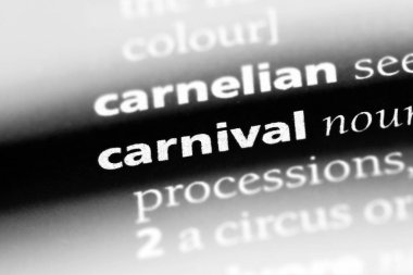 Karnaval Word'de bir sözlük. Karnaval kavramı