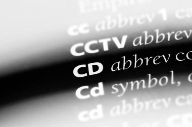 CD Word'de bir sözlük. CD kavramı