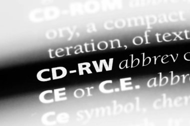 cd-rw Word'de bir sözlük. cd-rw kavramı