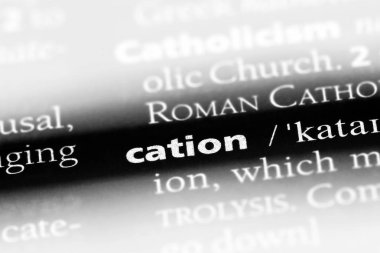 katyon Word'de bir sözlük. katyon kavramı