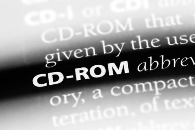 CD-ROM Word'de bir sözlük. CD-ROM kavramı