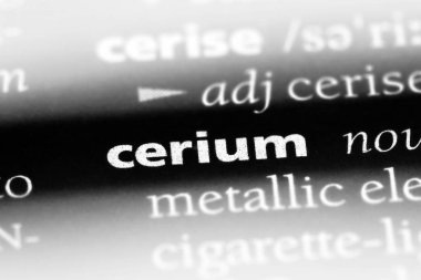 Seryum Word'de bir sözlük. Seryum kavramı