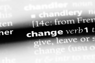 bir sözlüğü'ndeki sözcüğü değiştirmek. Konsept değiştirme