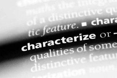 bir sözlüğü'ndeki sözcüğü karakterize. kavram karakterize