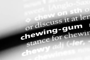 Sakız Word'de bir sözlük. Sakız kavramı