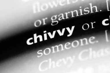 bir sözlüğü'ndeki sözcüğü chivvy. chivvy kavramı