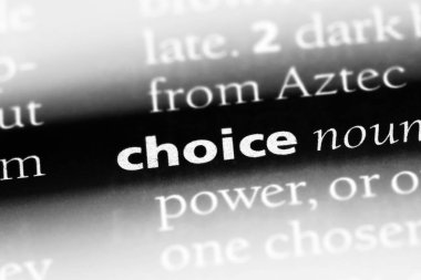 seçim Word'de bir sözlük. kavramı