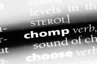 bir sözlüğü'ndeki sözcüğü chomp. kavram chomp