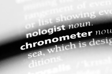 Chronometre Word'de bir sözlük. Chronometre kavramı