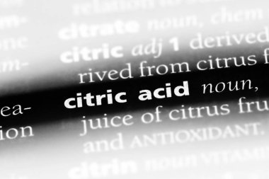 Sitrik asit Word'de bir sözlük. Sitrik asit kavramı