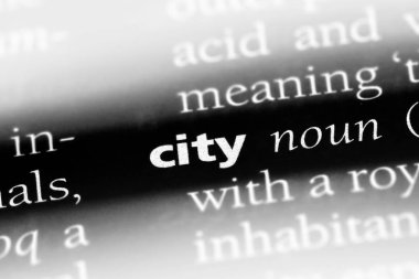 Şehir Word'de bir sözlük. şehir kavramı