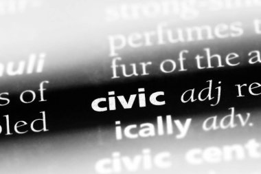 bir sözlüğü'ndeki sivil sözcüğü. Vatandaşlık kavramı