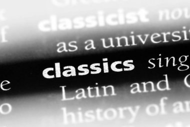 klasikleri Word'de bir sözlük. klasikleri kavramı