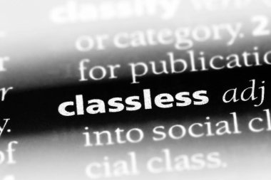 Sınıfsız tek kelimeyle bir sözlük. Sınıfsız kavramı