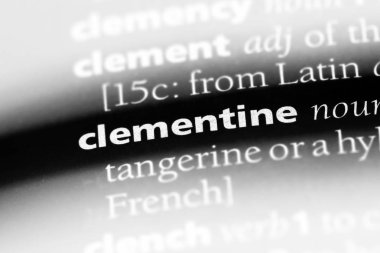 Clementine Word'de bir sözlük. Clementine kavramı