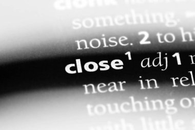 Sözlükteki Word'ü kapatın. kavram kapatın